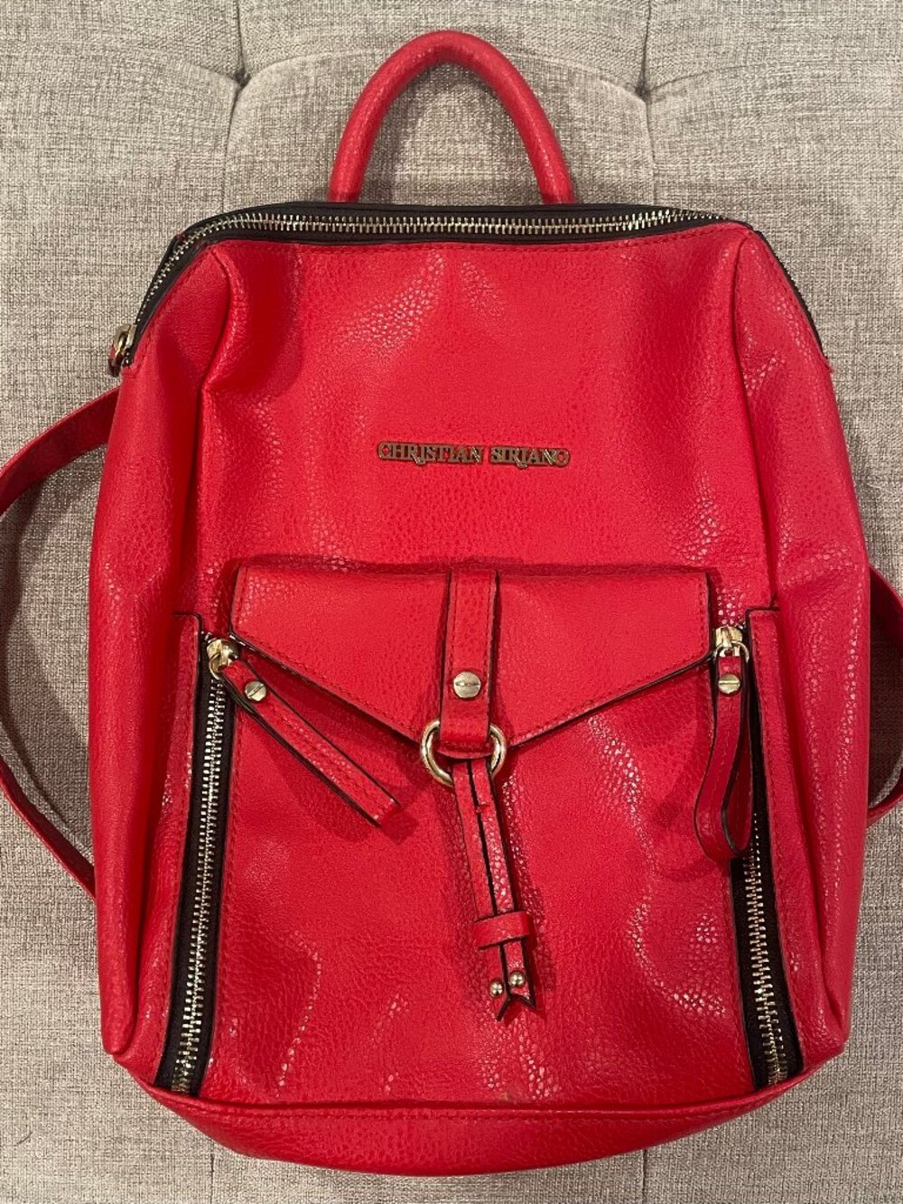 Christian Siriano Red Backpack